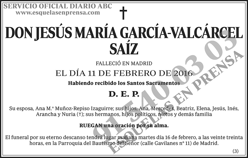 Jesús María García-Valcárcel Saíz